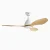 2400 Lm Ceiling Fan with Bright LED Light for Living Room-White-Shallow wood grain