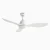 2400 Lm Ceiling Fan with Bright LED Light for Living Room-White-White-Light