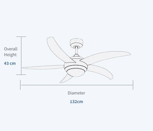 3-Color Changing Ceiling Fan(Warm&Cool White, Natural Light) Specifications