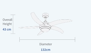 3-Color Changing Ceiling Fan(Warm&Cool White, Natural Light) Specifications