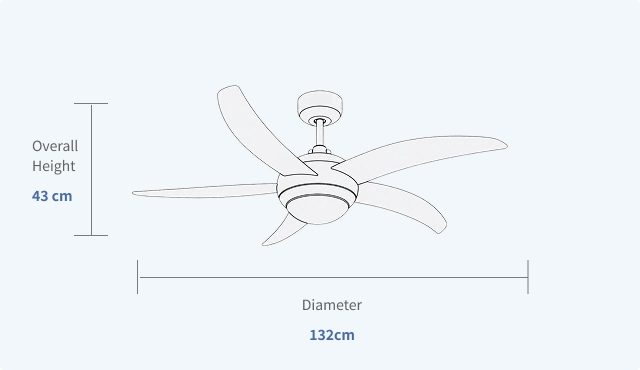 3-Color Changing Ceiling Fan(Warm&Cool White, Natural Light) Specifications