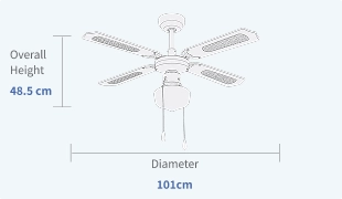 3-Speed Pull Chain Operation Basic Ceiling Fan Specifications