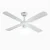 3-Speed Pull Chain Operation Basic Ceiling Fan-White