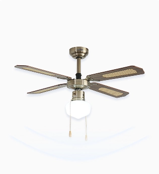 3-Speed Pull Chain Operation Basic Ceiling Fan