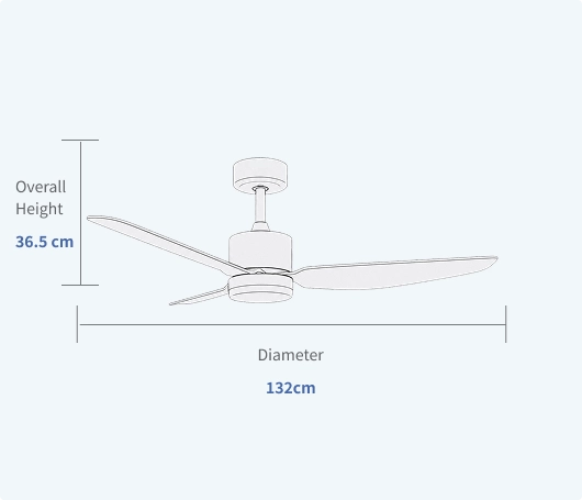 52 High Flow Ceiling Fan 3-Blade 10000 CFM Specifications
