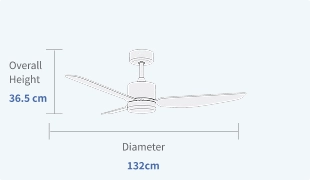 52 High Flow Ceiling Fan 3-Blade 10000 CFM Specifications