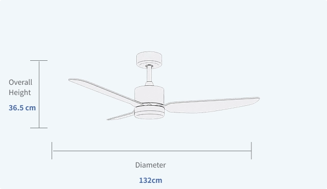 52 High Flow Ceiling Fan 3-Blade 10000 CFM Specifications