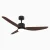 52 High Flow Ceiling Fan 3-Blade 10000 CFM for Warehouse-Brown