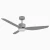 52 High Flow Ceiling Fan 3-Blade 10000 CFM for Warehouse-Silver