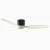 52-Inch Hugger Ceiling Fan for 8-ft Ceiling without Light-black-natural-oak