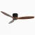 52-Inch Hugger Ceiling Fan for 8-ft Ceiling without Light-walnut-brown
