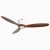 52-Inch Hugger Ceiling Fan for 8-ft Ceiling without Light-white-walnut
