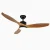 52 Inch Outdoor Ceiling Fans Waterproof IP65-Black Wood