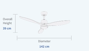 52 Inch Outdoor Ceiling Fans Waterproof IP65 Specifications