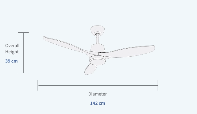 52 Inch Outdoor Ceiling Fans Waterproof IP65 Specifications