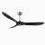 60 Modern Ceiling Fan for Sloped Ceiling up to 15° Downrod-Sand nickel Black