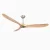 60 Modern Ceiling Fan for Sloped Ceiling up to 15° Downrod-Sand nickel Burlywood
