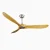 60 Modern Ceiling Fan for Sloped Ceiling up to 15° Downrod-Sand nickel Light