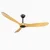 60 Modern Ceiling Fan for Sloped Ceiling up to 15° Downrod-White Light