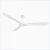 60 Modern Ceiling Fan for Sloped Ceiling up to 15° Downrod-White White