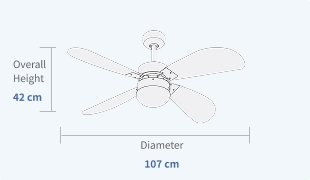 All-Weather Resistant Ceiling Fan for Beach House & Poolside Specifications