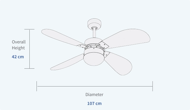 All-Weather Resistant Ceiling Fan for Beach House & Poolside Specifications