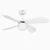 All-Weather Resistant Ceiling Fan for Beach House & Poolside-White