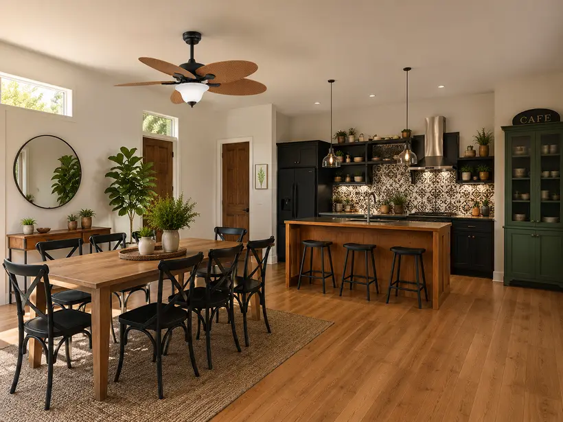 All-in-one Fan & Frosted Glass Lamp Design