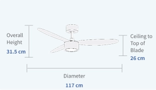 BLDC Ceiling Fan 35W 10000+ CFM Ultra Quiet Specifications