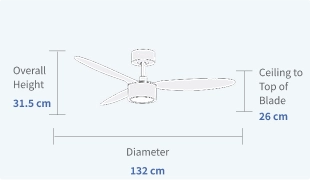 BLDC Ceiling Fan 35W 10000+ CFM Ultra Quiet Specifications