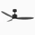 Contemporary Ceiling Fan with Light Dimmable 3000-6000K-Black