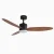 Contemporary Ceiling Fan with Light Dimmable 3000-6000K-Black-Deep grain pattern