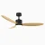 Contemporary Ceiling Fan with Light Dimmable 3000-6000K-Black-Shallow wood grain