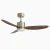 Contemporary Ceiling Fan with Light Dimmable 3000-6000K-Deep grain pattern