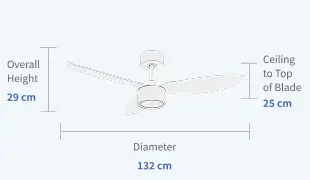 Contemporary Luxury Ceiling Fans for Smart home Specifications 390