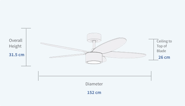 DC Motor Ceiling Fan 35W 10000+ Energy Saving Certified Specifications