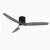 Dimmable LED Ceiling Fan with Remote Control-Black Gray