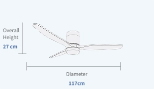Dimmable LED Ceiling Fan with Remote Control Specifications
