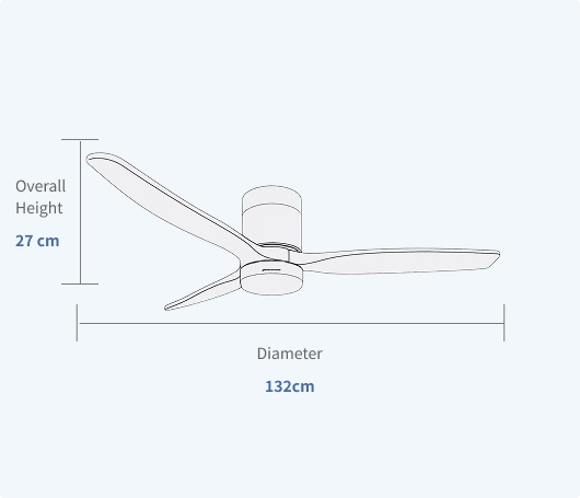 Dimmable LED Ceiling Fan with Remote Control Specifications