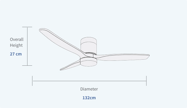 Dimmable LED Ceiling Fan with Remote Control Specifications