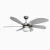 Eco-Friendly Energy saving DC Ceiling Fan Cost-Effective-Silver Gray