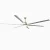 Energy Saving High Volume Low Speed Ceiling Fan-Silver