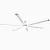 Energy Saving High Volume Low Speed Ceiling Fan-White