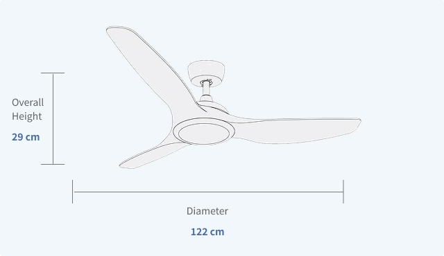High CFM Powerful Ceiling Fan with ABS Blades