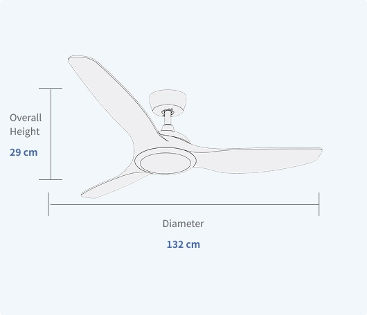 High CFM Powerful Ceiling Fan with ABS Blades