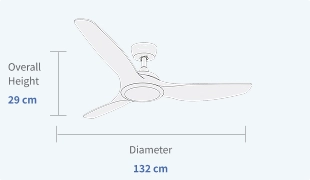 High CFM Powerful Ceiling Fan with ABS Blades