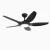Indoor Ceiling Fans with Lights for Kids Room-Black Black