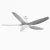 Indoor Ceiling Fans with Lights for Kids Room-Whilte Silver