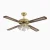 Low Consumption Energy Saver Ceiling Fan for Daily Use-Gold