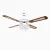 Low Consumption Energy Saver Ceiling Fan for Daily Use-White